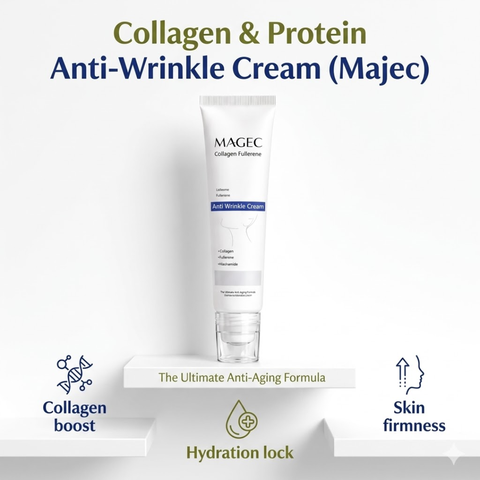 Magec Collagen Fullerene Anti-Wrinkle Cream | Collagen + Fullerene + Niacinamide | Reduces Fine Lines, Firms Skin & Provides Radiance
